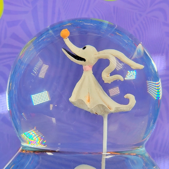 Disney Nightmare Before Christmas Zero & Jack 7.5" Light Up Musical & Waterglobe - Picture 7 of 10